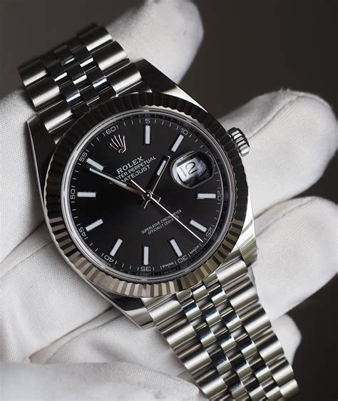 rolex datejust 41 schwarzes ziffernblatt|rolex datejust 41mm for sale.